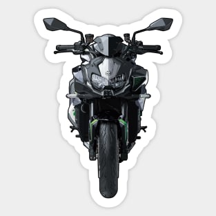 Z H2 Bike Front View Illustration Sticker